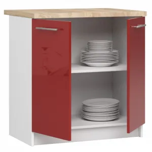 Ak furniture Kuchyňská skříňka Olivie S 80 cm 2D bílo-červená