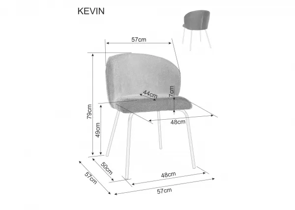 Signal Jedálenská stolička KEVIN VARDO | sivá