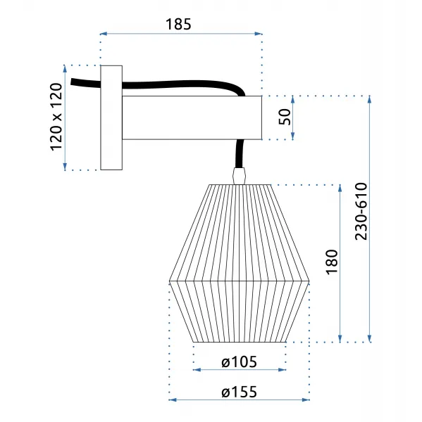 TooLight Nástenná lampa KINKIET DECOR II hnedá