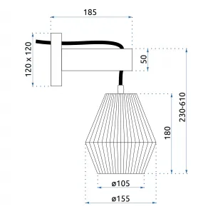 TooLight Nástenná lampa KINKIET DECOR II hnedá