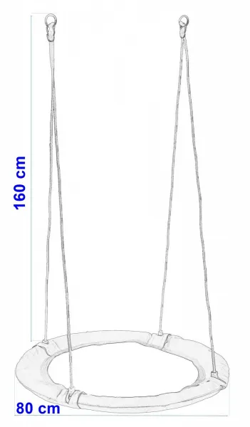 Záhradná hojdačka Čapie hniezdo ROMEK farebná 80 cm