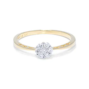 Blink-Blink Žiarivý diamantový prsteň zo žltého zlata 0.15 ct1438ZDG