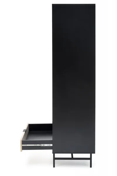 HALMAR Šatní skříň Murano S-1 dub artisan/černá