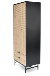 HALMAR Šatní skříň Murano S-1 dub artisan/černá