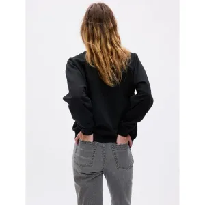 GAP LOGO RAGLAN CREW Dámska mikina, čierna, veľkosť