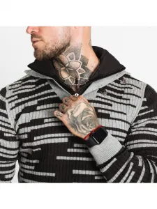 Pánsky sveter CIPO & BAXX CP245 GREY-ANTRASIT Farba: Sivá, Konfekčná veľkosť: XXL