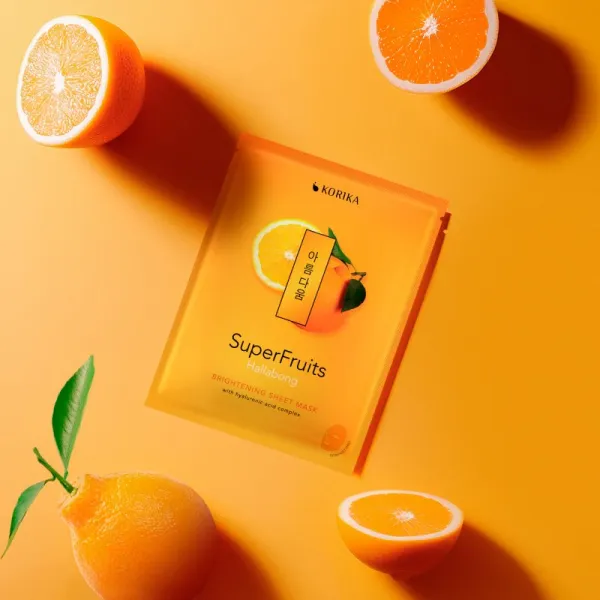 KORIKA SuperFruits Hallabong - Brightening Sheet Mask rozjasňujúca plátienková maska Hallabong 25 g