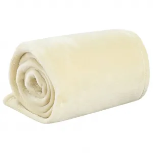 vidaXL Deka krémová 150x200 cm polyester