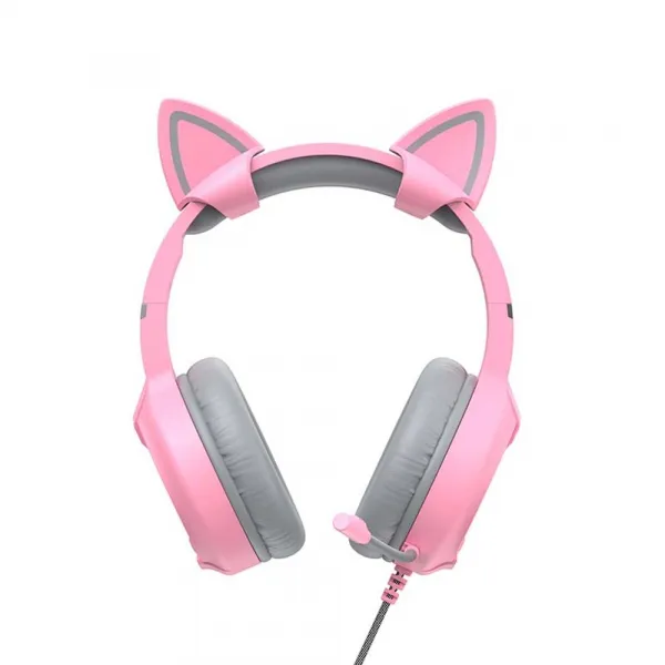 Havit Gamenote H2233d RGB herné slúchadlá s mačacími ušami, ružové (H2233d-pink)