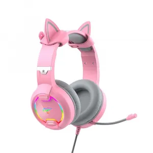 Havit Gamenote H2233d RGB herné slúchadlá s mačacími ušami, ružové (H2233d-pink)