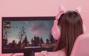Havit Gamenote H2233d RGB herné slúchadlá s mačacími ušami, ružové (H2233d-pink)