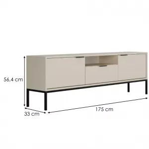 Kocot kids Televizní stolek Austin 135 cm kašmír/černý