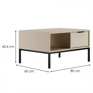 Kocot kids Konferenční stolek Austin 80 cm kašmír/černá