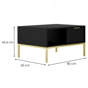 Kocot kids Konferenční stolek Austin 80 cm černá/zlatá