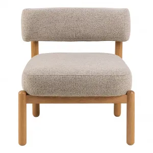 Actona Designové lounge křeslo Burley béžové/dub přírodní