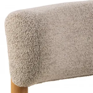 Actona Designové lounge křeslo Burley béžové/dub přírodní