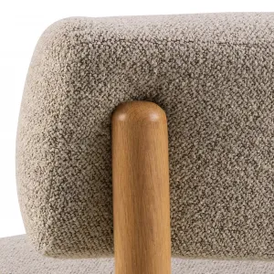 Actona Designové lounge křeslo Burley béžové/dub přírodní
