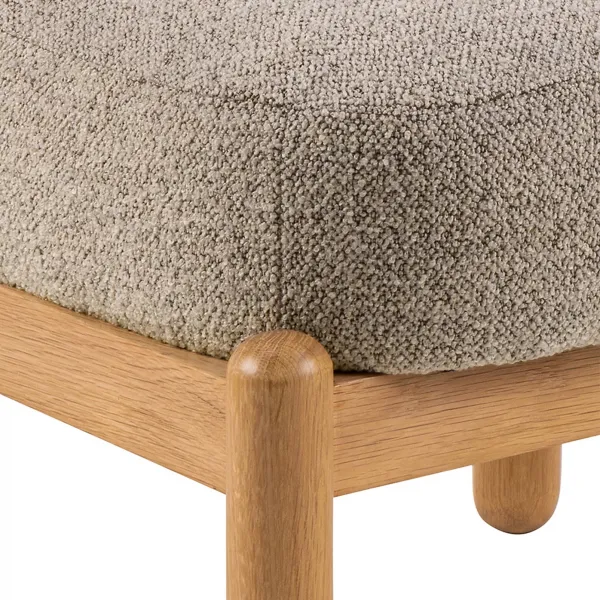 Actona Designové lounge křeslo Burley béžové/dub přírodní