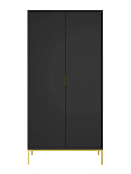 Kocot kids Šatní skříň Austin 100 cm černá/zlatá