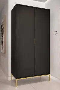 Kocot kids Šatní skříň Austin 100 cm černá/zlatá