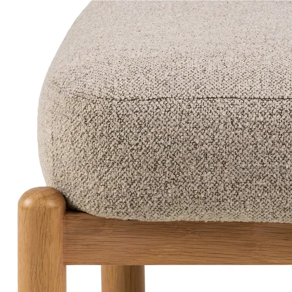 Actona Designové lounge křeslo Burley béžové/dub přírodní