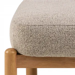 Actona Designové lounge křeslo Burley béžové/dub přírodní