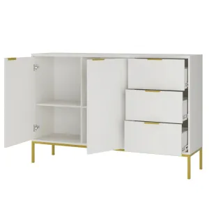 Kocot kids Komoda Austin150 cm bílá/zlatá