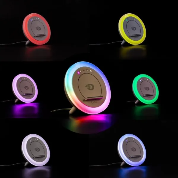 Orava noční lampa s RGB světlem, nabíječkou chytrého telefonu a reproduktorem