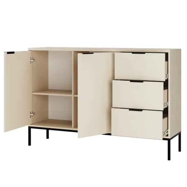 Kocot kids Komoda Austin 150 cm kašmír/černá