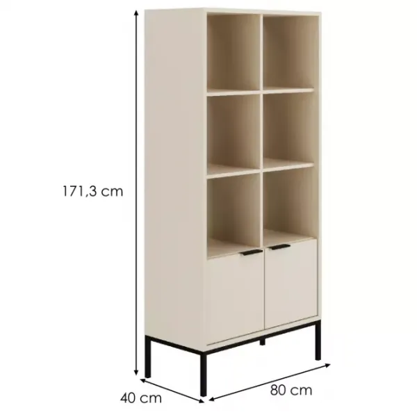 Kocot kids Knihovna Austin 80 cm kašmír/černá