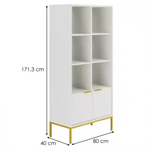 Kocot kids Knihovna Austin 80 cm bílá/zlatá
