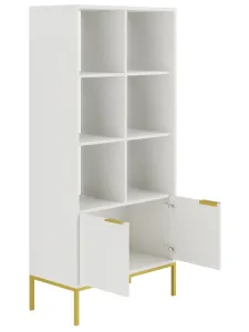 Kocot kids Knihovna Austin 80 cm bílá/zlatá