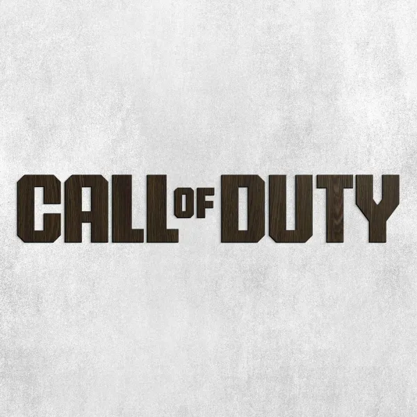 Drevené logo na stenu - Call of Duty