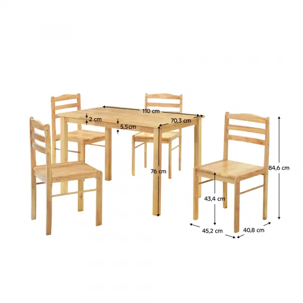 Jedálenský set 4+1 LOAK Tempo Kondela