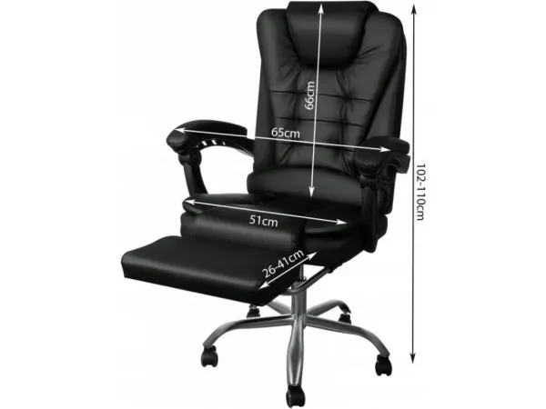 JAKS Kancelárske kreslo polohovateľné eko koža hnedé BOSS