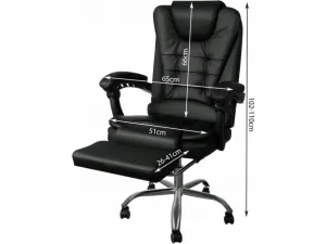 JAKS Kancelárske kreslo polohovateľné eko koža hnedé BOSS