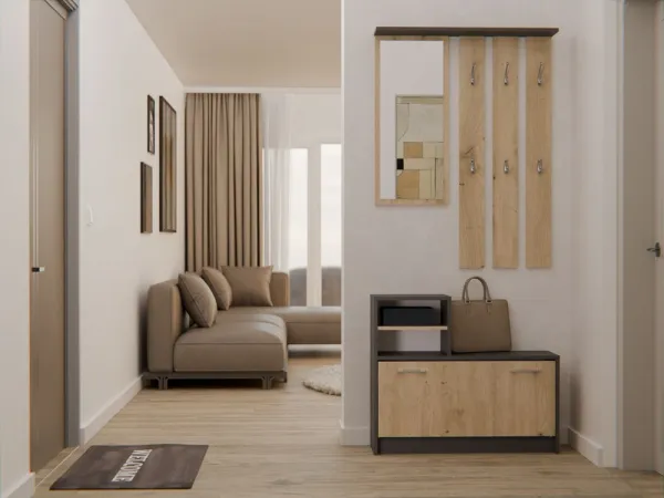 TP Living Predsieňová stena GARDE 85 cm antracit/dub artisan