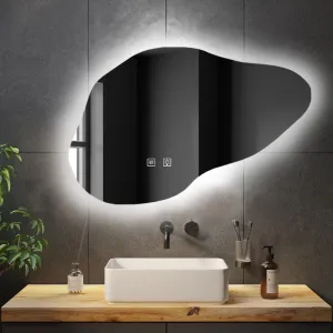 Tutumi Nástěnné asymetrické zrcadlo s LED osvětlením CLOUD B 100x70 cm antipára