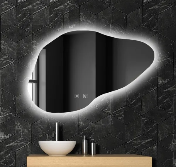 Tutumi Nástěnné asymetrické zrcadlo s LED osvětlením CLOUD B 100x70 cm antipára