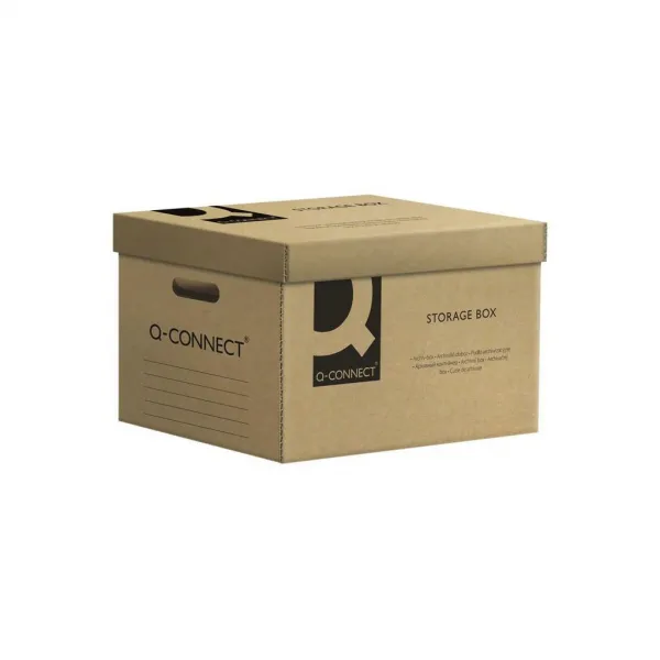 Archívna krabica s odnímateľným vekom Q-CONNECT hnedá 515x305x350 mm