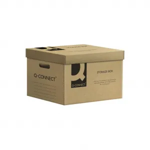 Archívna krabica s odnímateľným vekom Q-CONNECT hnedá 515x305x350 mm