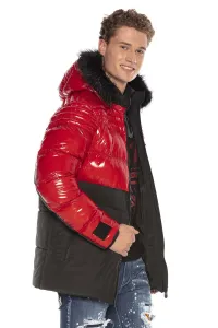 Pánska bunda CIPO & BAXX CM166 RED Farba: Červená, Konfekčná veľkosť: XL