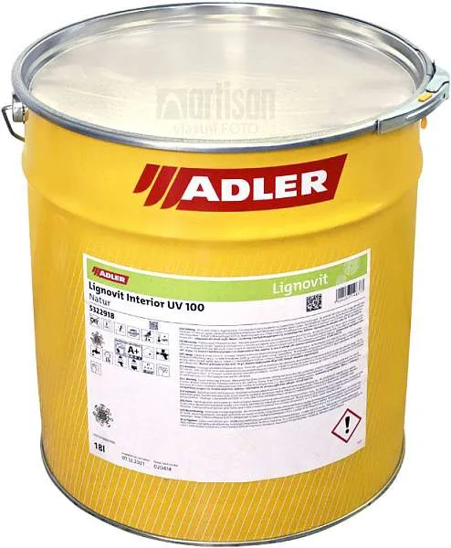 ADLER Lignovit Interior UV 100 - vodou riediteľná lazúra na drevo pre interiéry 22 l Mont Blanc 53956
