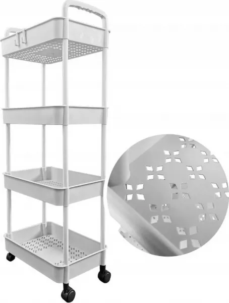 Kontrast Kuchynský vozík OSIRIS 105,5 cm biely