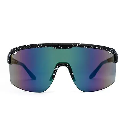 HORSEFEATHERS Cyklistické okuliare Scorpio - black splash/mirror green BLACK