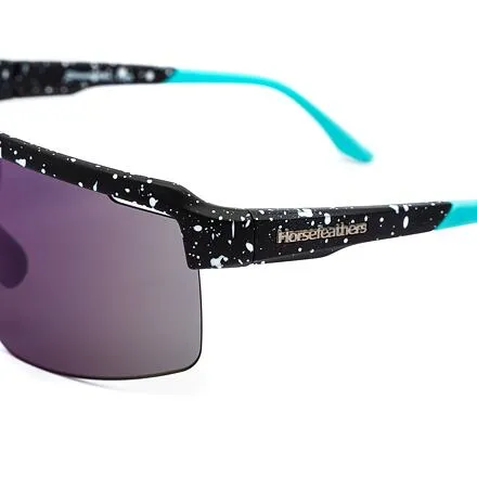 HORSEFEATHERS Cyklistické okuliare Scorpio - black splash/mirror green BLACK