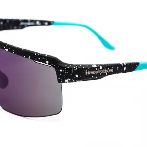 HORSEFEATHERS Cyklistické okuliare Scorpio - black splash/mirror green BLACK