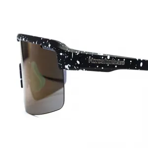 HORSEFEATHERS Cyklistické okuliare Scorpio - black splash/mirror green BLACK