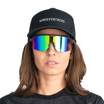 HORSEFEATHERS Cyklistické okuliare Scorpio - black splash/mirror green BLACK