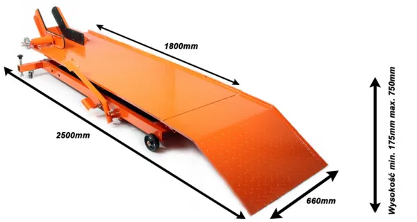 Hydraulický plošinový zdvihák na motocykle 450kg